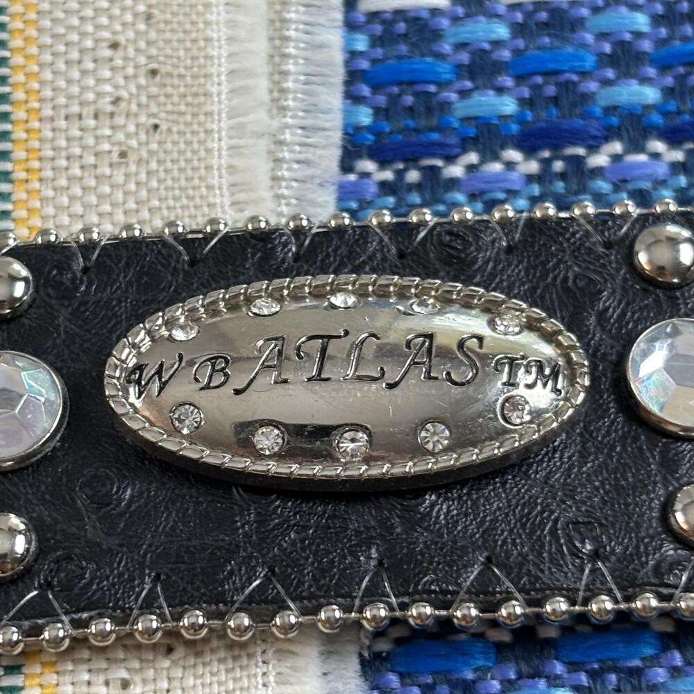 Wholesale By ATLAS Belt Womens Large Black Rhinestone Western Bling Studded - Picture 8 of 16